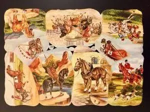 Cromos de Picar Caballos Dibujos (3187)