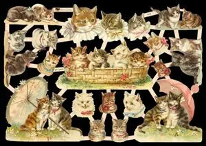 Cromos de Picar Gatos con Cesta Central (7415)