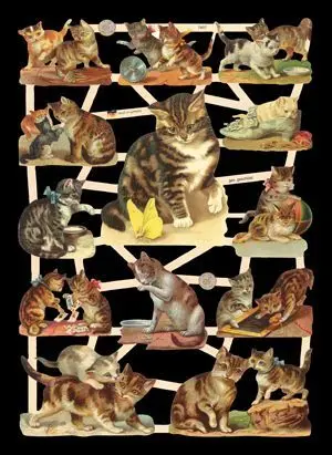 Cromos de Picar Gatos Jugando (7407)