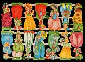 Cromos de Picar Hadas de Flores (7412)