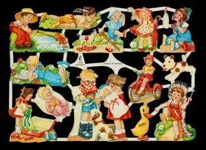 Cromos de Picar Niñas y Niños Vacaciones (7032)