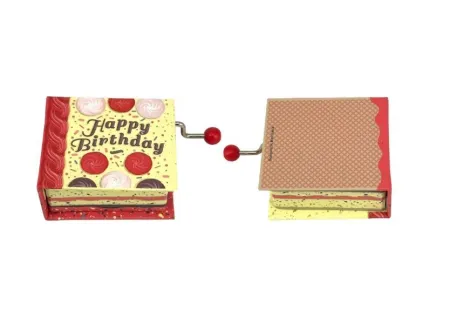 Caja de Música con Manivela - Happy Birthday
