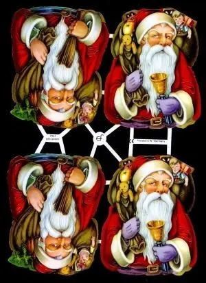 Cromos de Picar con Puprurina Papa Noel Grandes (7051)