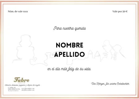Vale Personalizable de 50 Euros