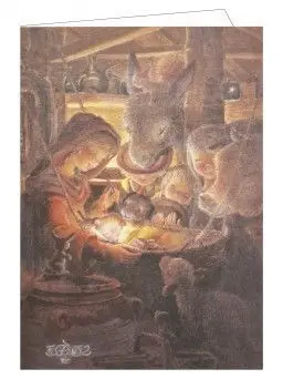 Postal Pesebre Terracota