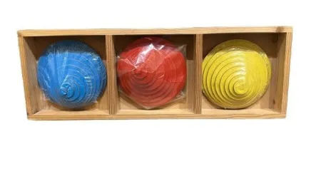 Caja de Círculos Rojos, Azules y Amarillos