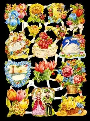 Cromos de Picar Flores y Animales (7171)