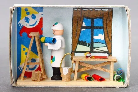 Caja de Cerillas Pintor