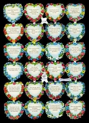 Cromos de Picar de Corazones con Frases (7126)