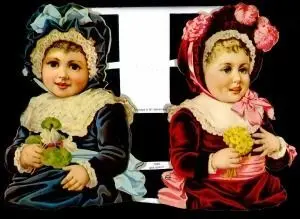 Cromos de Picar con 2 Bebes (7062)