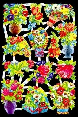 Cromos de Picar Ramos en Jarrones (7007)