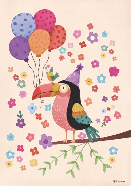 Postal Tucan Cumpleaños